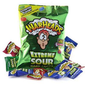 

WARHEADS EXTREME SOUR HARD CANDY 56G / 56 GR PERMEN ASEM PERMEN ASAM