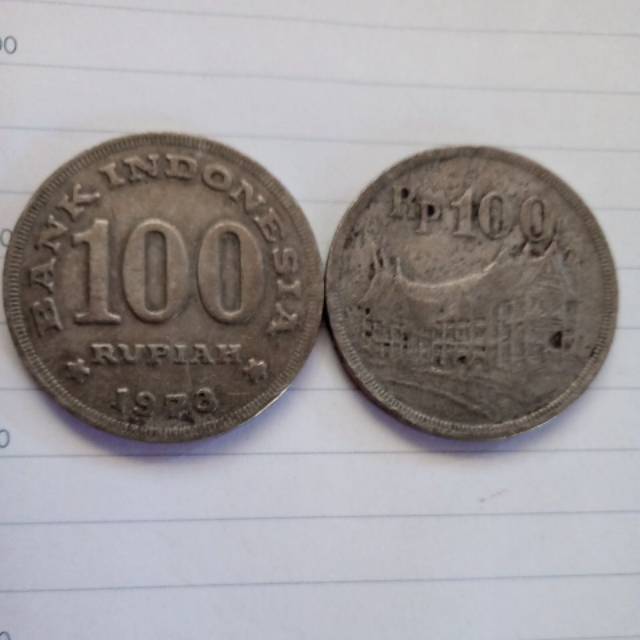 Uang koin lama 100 rupiah tahun 1973