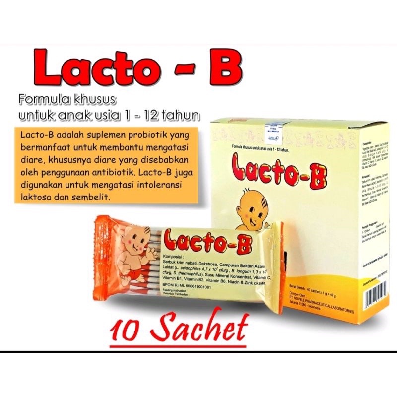 Lacto - B / Probiotik bayi / diare bayi 10 sachet