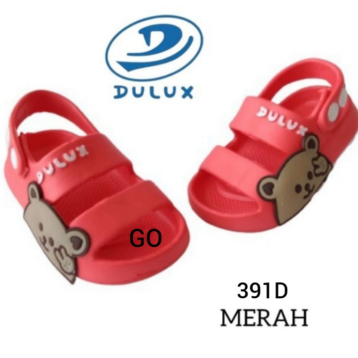 gof DULUX 391D BEAR Sandal Anak Laki-laki Bandua Tali Belakang Model Lucu Sandal Slop Anak Perempuan Model karakter Bear