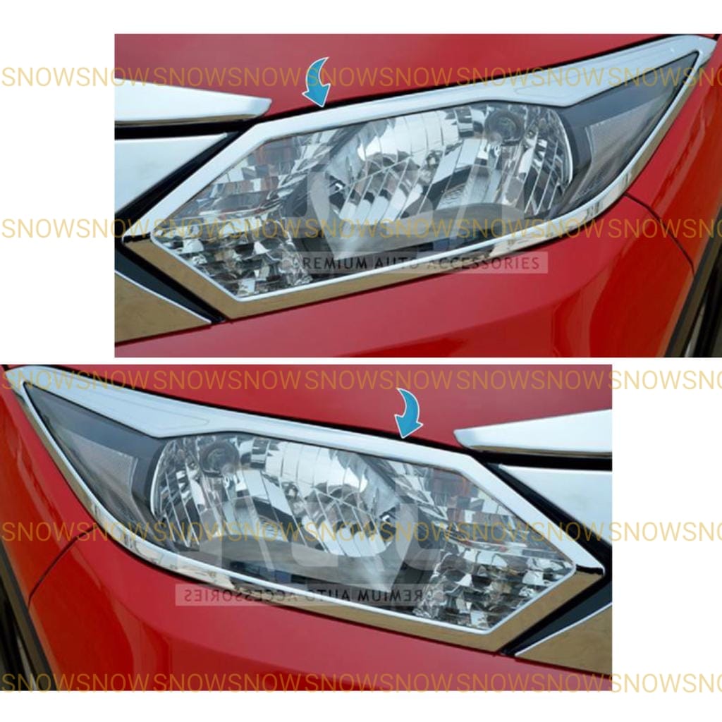 Garnish Lampu Depan Honda Hrv 2015 2018 Hitam Chrome