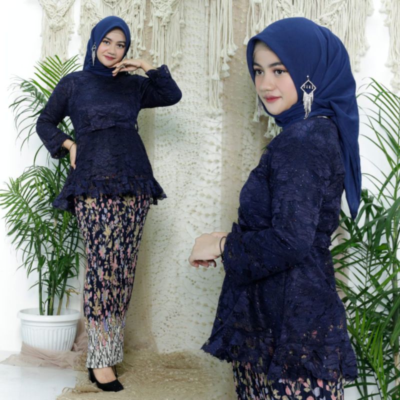 Kebaya Blues Kejora /  Kebaya Modern / Kebaya / Kebaya Wisuda / Kebaya Pesta / Kebaya Remaja