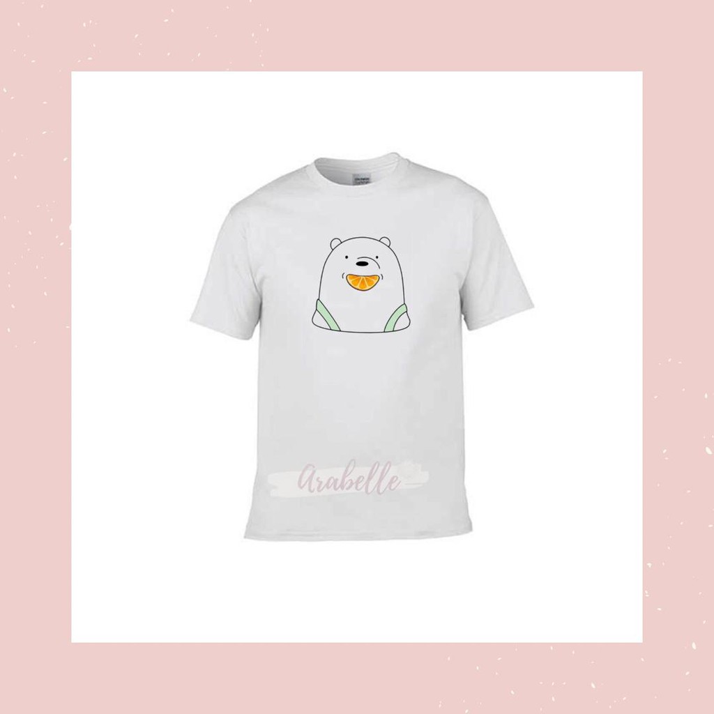 BAJU KAOS WE BARE BEARS MAKAN LEMON