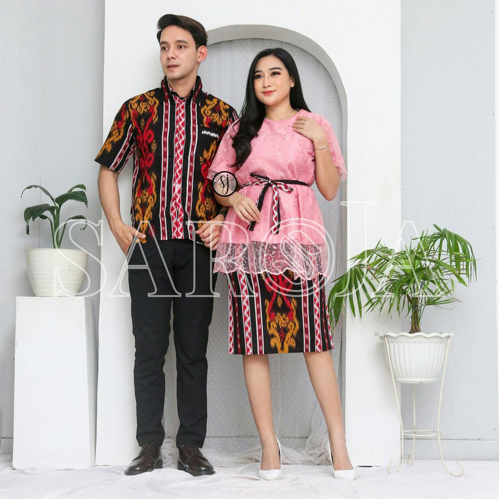 Saroja | Couple Dress Debby Dress Brukat Batik Katun