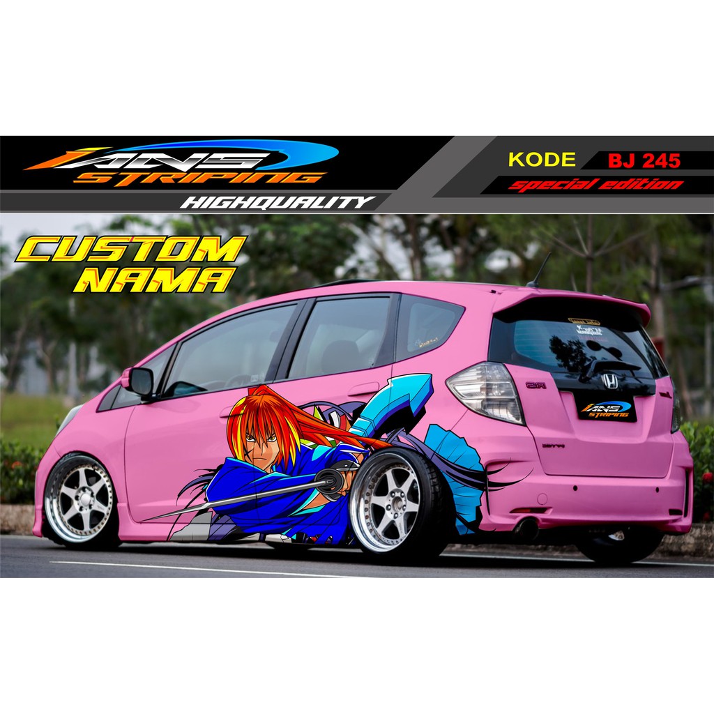 DECAL STICKER MOBIL HONDA JAZZ, BRIO, AVANZA, YARIS, MOBILIO, AGYA / STICKER MOBIL