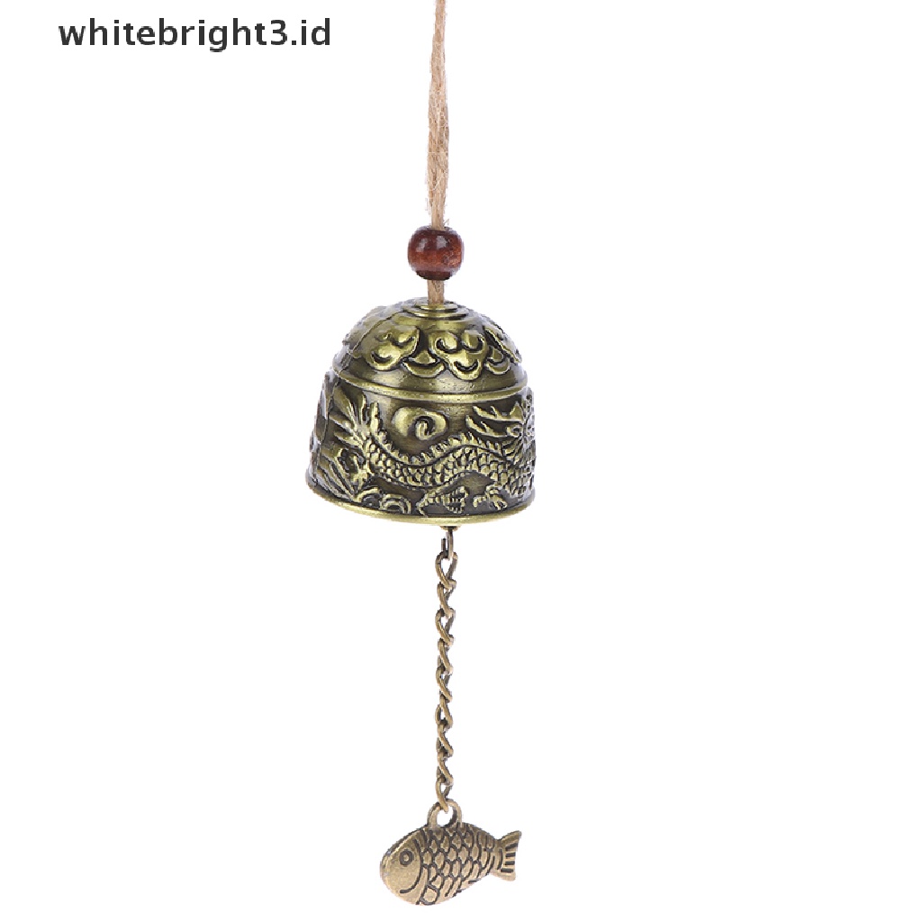 {whitebright3.id} Vintage Metal Dragon Phoenix Fengshui Bell Hanging Wind Home Window Decor Sightl  ,