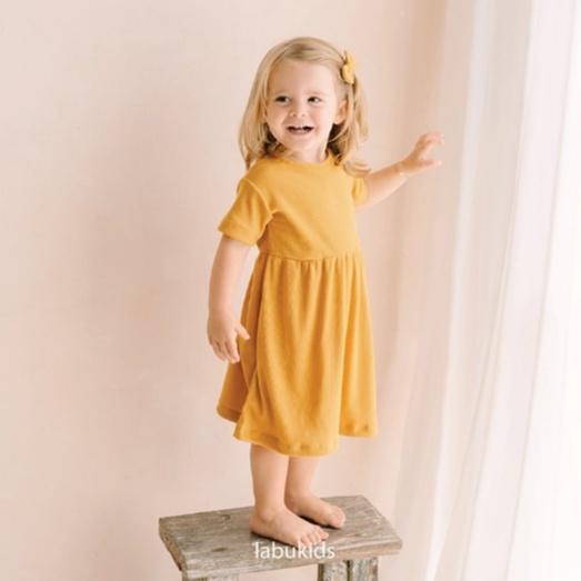 Labu Kids Short Sleeve Dress - Terusan Lengan Pendek Anak Dress Anak Perempuan Cewe Baby Girl