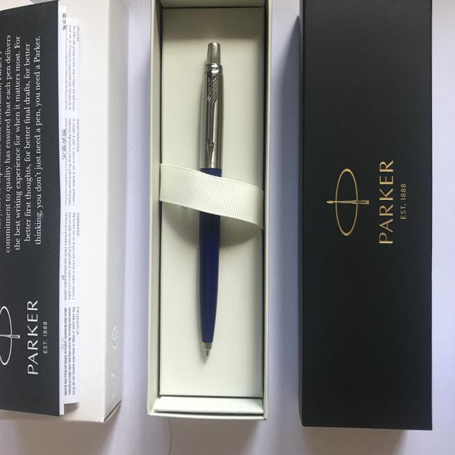 

pqd-l.!>245VX Pulpen Parker Jotter Ballpoint SPC Biru Crome Trim ( Klip silver )