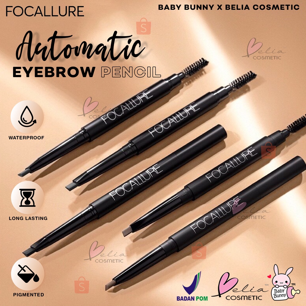 ❤ BELIA ❤ FOCALLURE Auto Brows Pen FA18 | Waterproof Long-Lasting Eyebrow Pencil - 3 Colours Pensil alis | BPOM