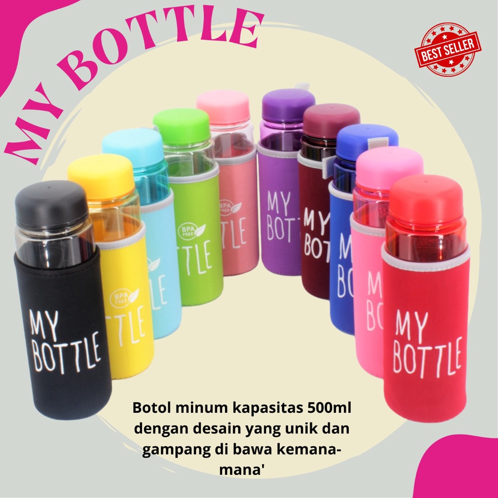 BOTOL MINUM MY BOTTLE BUSA [GRATIS PACKING BUBBLE] 1KG MUAT 12PCS AMAN DIGUNAKAN MURAH MERIAH