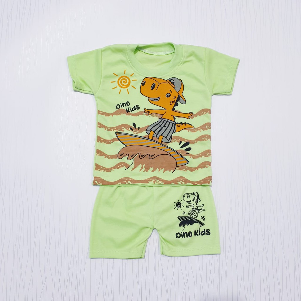 COD pakaian baby alicia usia 0-12 bulan dino kids / baju anak laki-laki setelan bayi