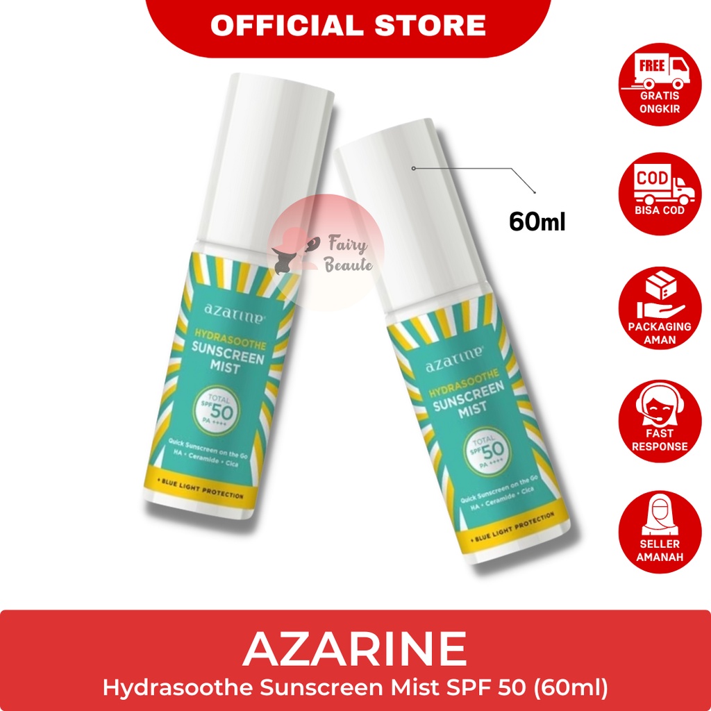 AZARINE Hydrasoothe Sunscreen Gel | Cicamide Barrier sunscreen moisturizer | Calm my acne sunscreen moisturizer | Hydrama