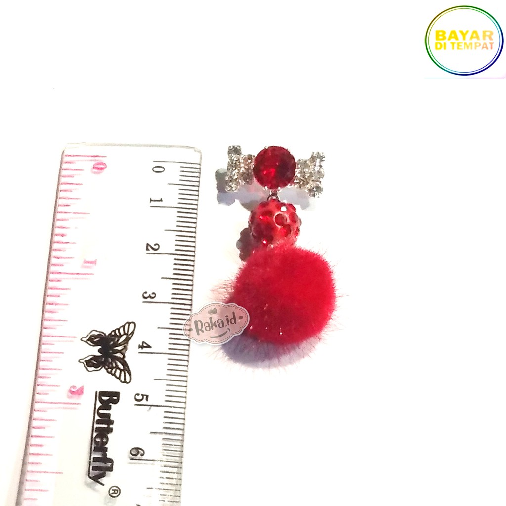 Raka Acc - 1 PCS BROS DAGU POMPOM AKSESORIS HIJAB / BROOCH / BROS HIJAB JILBAB