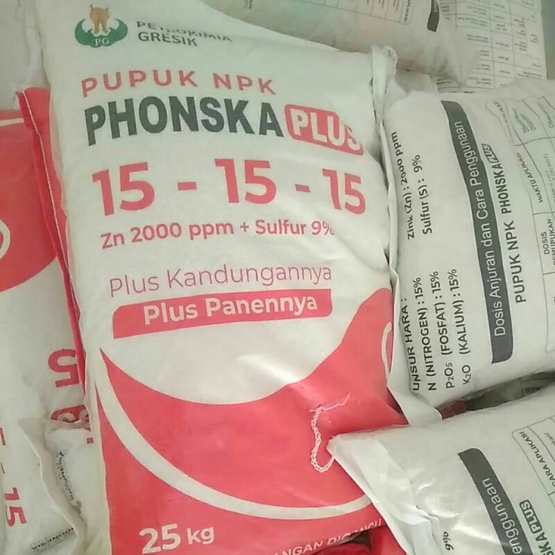 Phonska Plus pupuk majemuk NPK 15:15:15 petrokimia gresik @25 kg