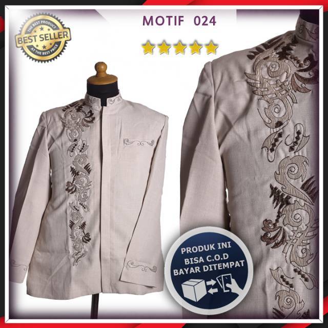 Jasko, Jaskoko Bordir Original Modern, Bahan Import Kualitas Terbaik, Kode 024 Putih Tulang,Bisa COD