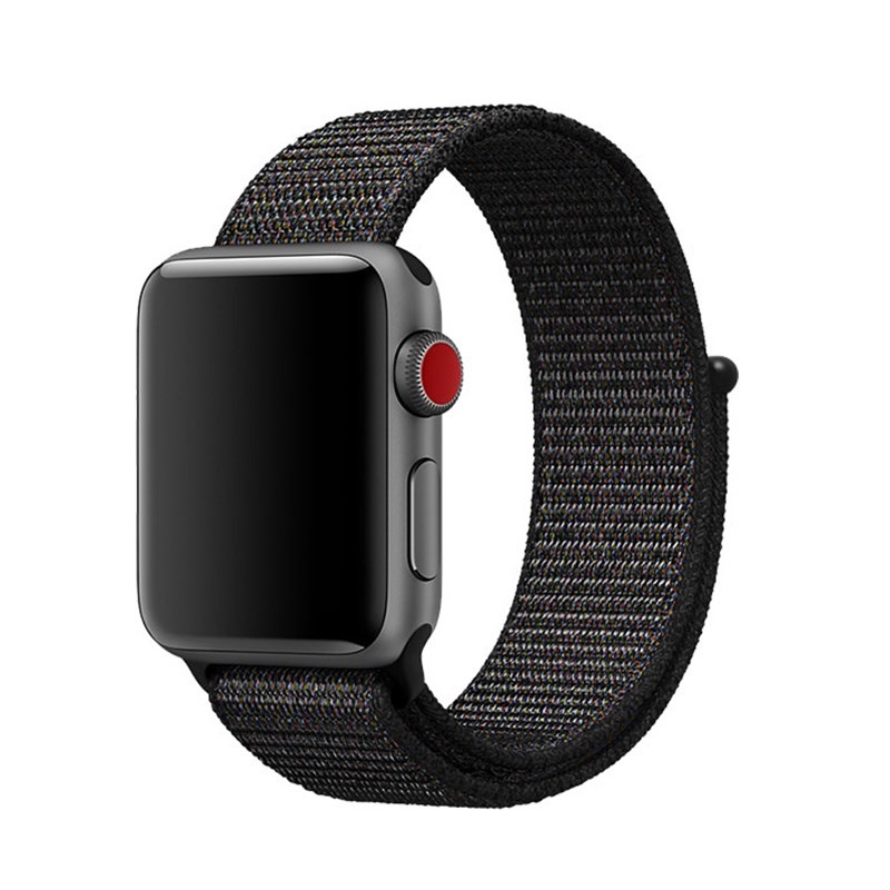 Tali✅iwatch Nylon Strap Sport Loop Band For T55 T500 HW12 HW22 Series 7/6/5/4/3/2/1/SE Untuk iWatch 38/40mm 42/44mm