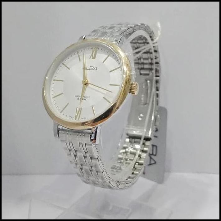 Jam Tangan Alba Original Wanita Asl030 Silver Gold