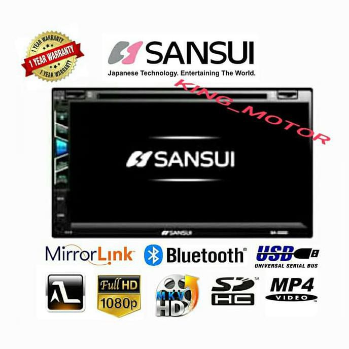 DOUBLE DIN SANSUI SA-5202i/SA5202i/5202 FULL HD/MIRRORLINK/AUTOLINK