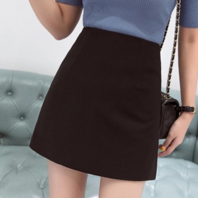 [Premium] Korean Mini Skirt A-Line Plain Rok Pendek 7274 (S/M/L)