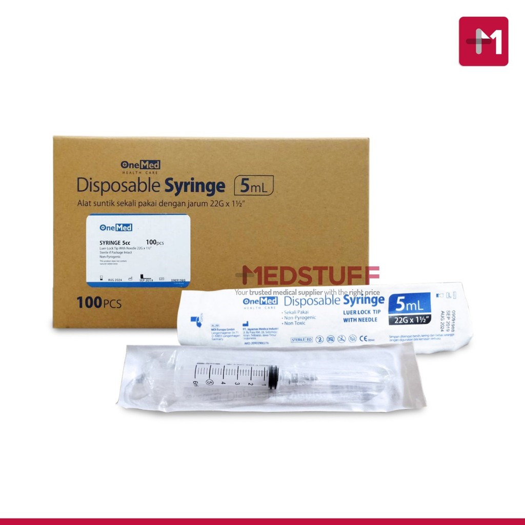 Jual Syringe 5cc / Jarum Suntik 5cc / Spuit 5cc Onemed | Shopee Indonesia