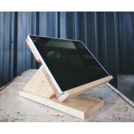 Wooden Holder Ipad Stand Tablet Cashier / Dock Kasir Ipad Tablet Kayu