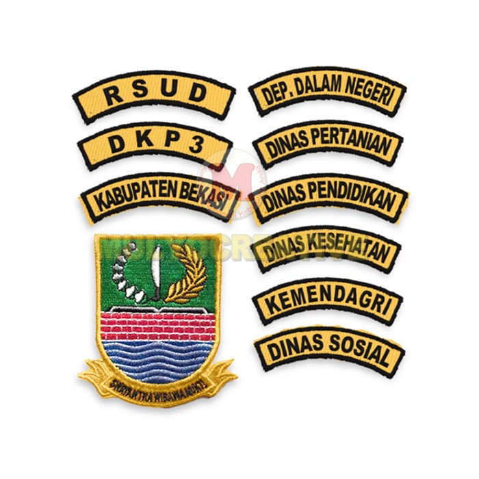 Bed Bordir Dinas Kabupaten Bekasi - Bordir Logo Pemkab Bekasi Lengkap