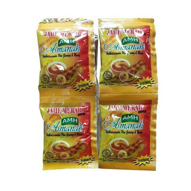 

Jahe merah AMH amanah original 1 renceng 12 sachet