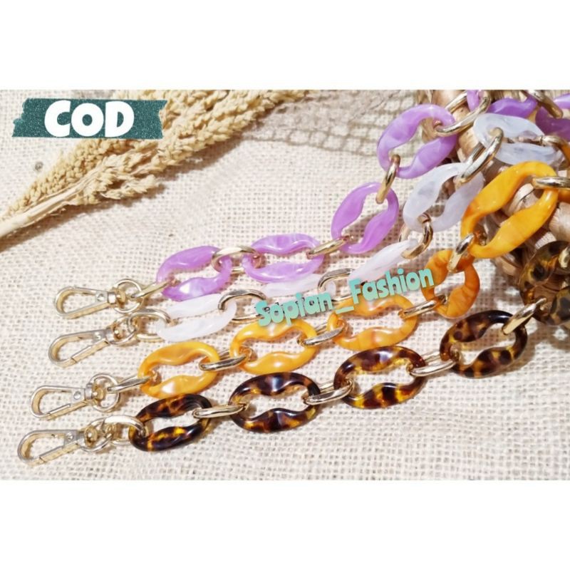 Chain Strap Tali Rantai Kombinasi Bahan Acrylic Import CY7