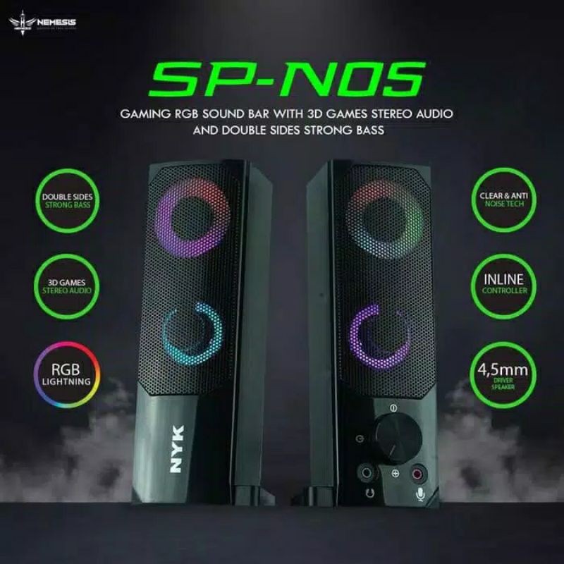 SPEAKER NYK NEMESIS GAMING SOUNDBAR SP-N05 RGB, SPEAKER GAMING SOUNDBAR RGB NYK NEMESIS SP-N05