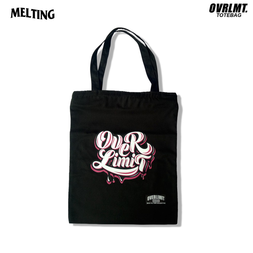 Tas Totebag OVERLIMIT Tote Bag Resleting Serba Guna / Totbag Distro Tas Tootbag Casual Tot Bag Motif Melting