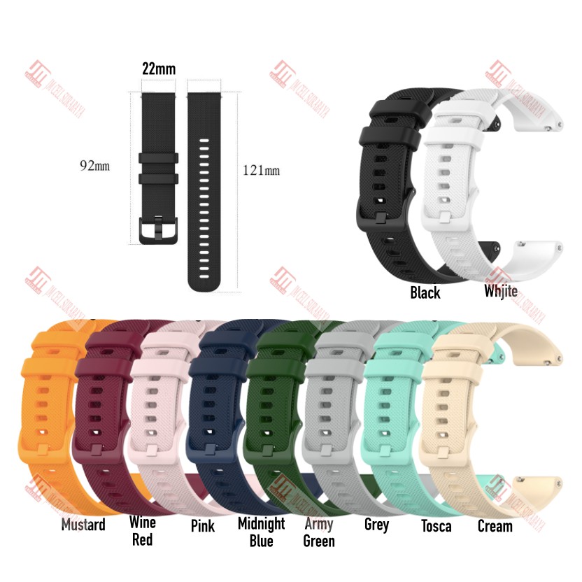 Tali Jam Watch Strap 22mm Quick Release  Universal - OYE Rubber Silikon Warna Warni