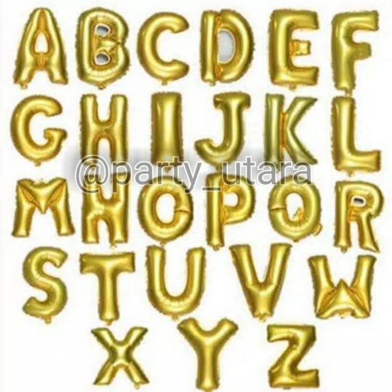 BALON FOIL HURUF JUMBO 80 CM