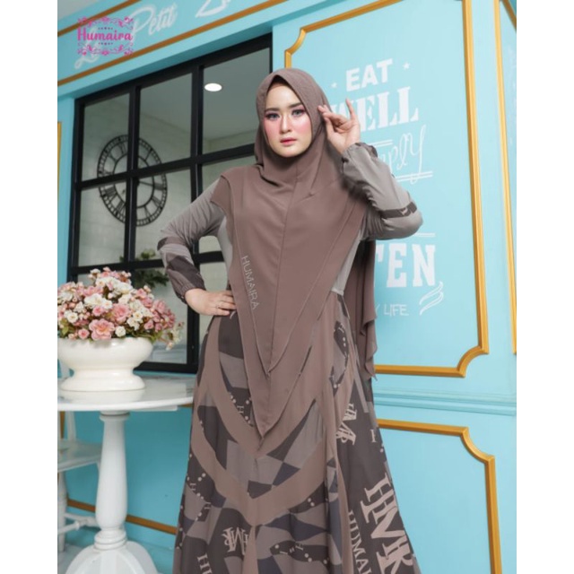 Nimra Series Ori by Humaira / Gamis Set Syar’i / Gamis Pesta Mewah / Baju Syari Terbaru / Dress Muslimah / Fashion Muslimah Branded7-C
