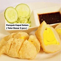 Pempek Lala 26 Ilir Palembang Telur Besar / Pempek Kapal Selam Isi 5 pcs 1 Kg  [ Vacum Frozen ]