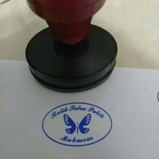 

Stempel Warna/Flash Oval 35x51 mm dan logo