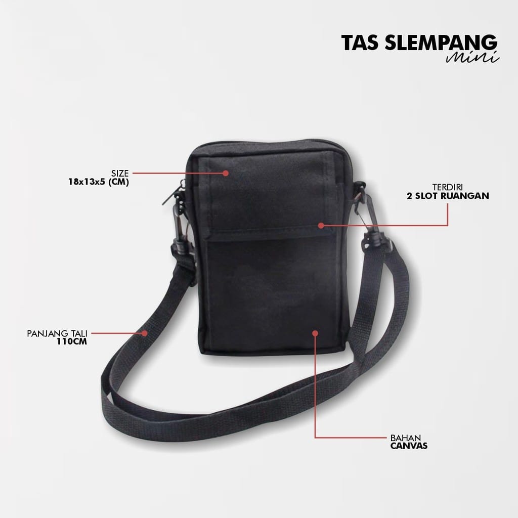 SANSURBAGS Tas Selempang Mini True Friend -Selempang Bahu Wanita Pria - Bisa Bayar Ditempat (COD)