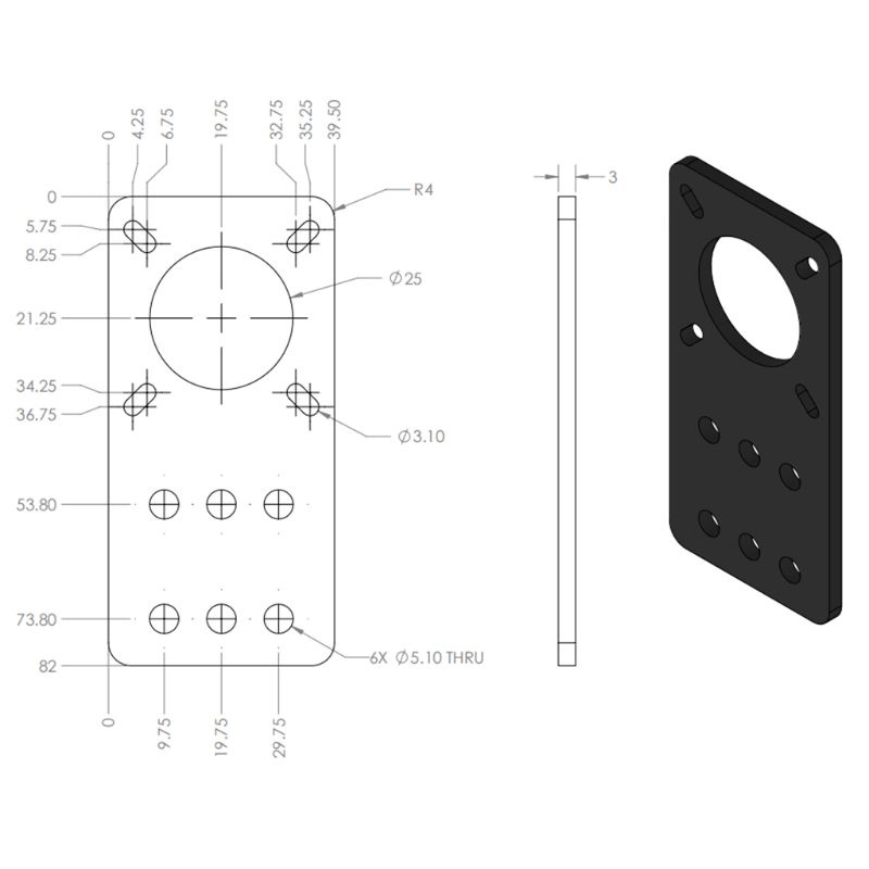 Btsg 3D Printer Aluminium Nema 17stepper Plat Dudukan Motor Kompatibel Untuk Mesin CNC 3D Printer Opensource CNC Parts Du