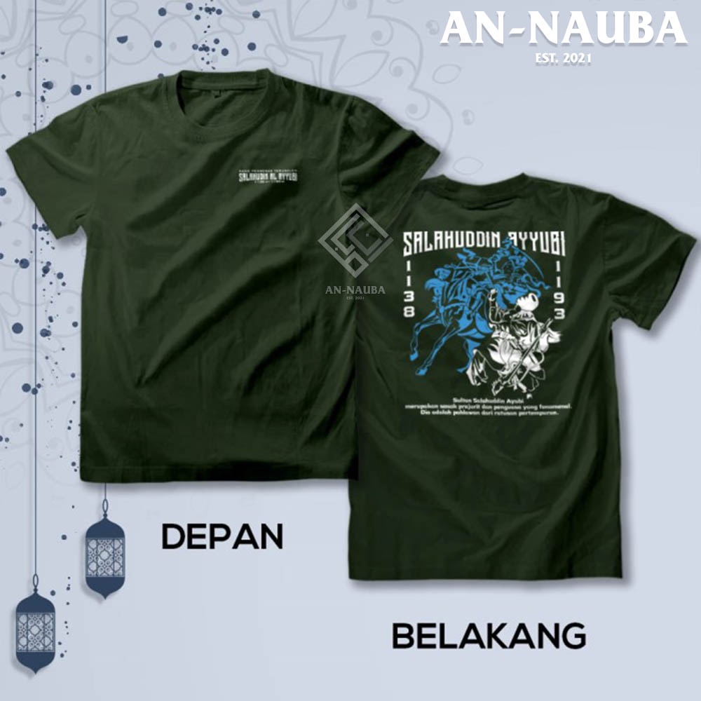 Kaos Dakwah Islami Sahabat Nabi / SALAHUDDIN AL AYUBI TSHIRT / Baju Distro Santri Muslim [AN-8557]-3