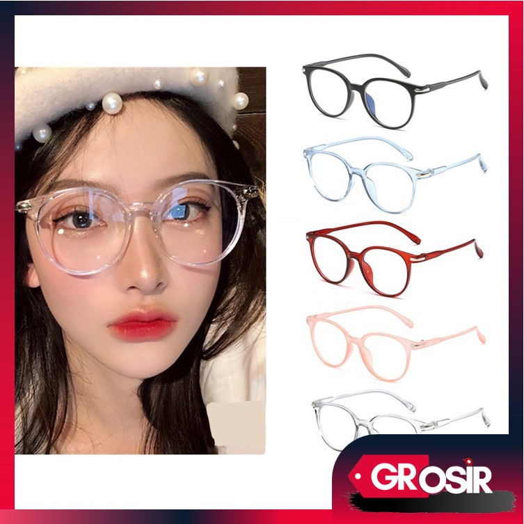 Grosir - F335 Kacamata Fashion Anti Radiasi / Sunglasses Frame Anti Radiasi Lensa Transparan