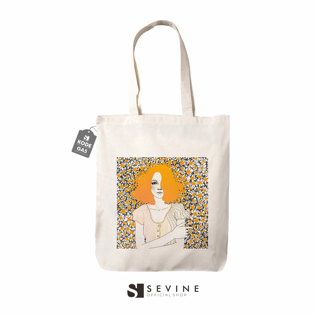 Sevine Totebag Tas Wanita Tote Bag Resleting Aesthetics Vintage - GA