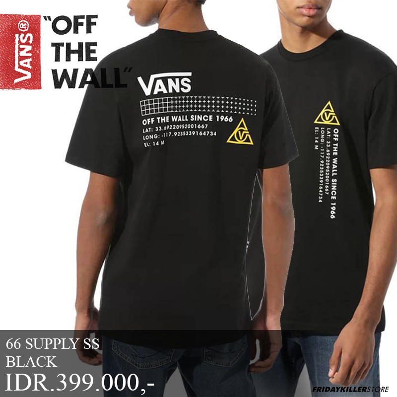 KAOS PRIA VANS OFF THE WALL | 66 SUPPLY BLK