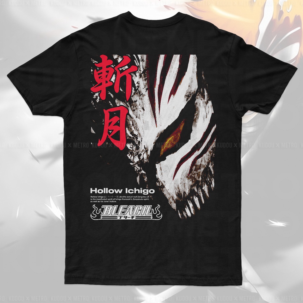 Kaos Ichigo Hollow Character Anime Manga Bleach Premium Unisex