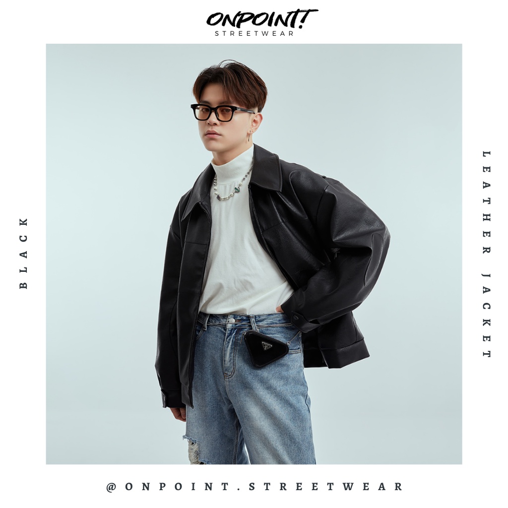 Leather Jakcet - jaket kulit pria original jaket pria dewasa original jumbo gaya korea streetwear di