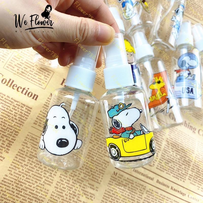 Botol Spray Kosong Bahan Plastik Motif Kartun Snoopy Ukuran 50ml/100ml