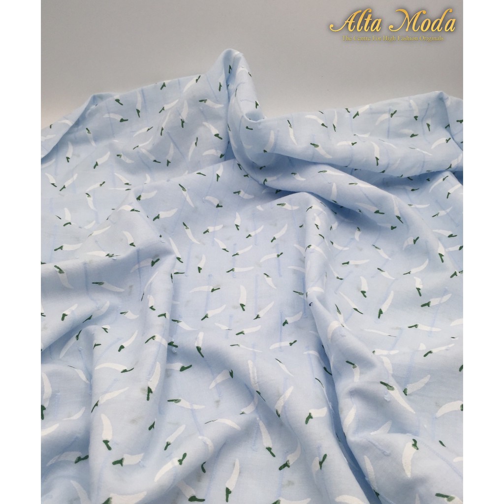 

Alta Moda Katun Motif Fancy Slub Chili - Light Blue Kain Premium (1M)