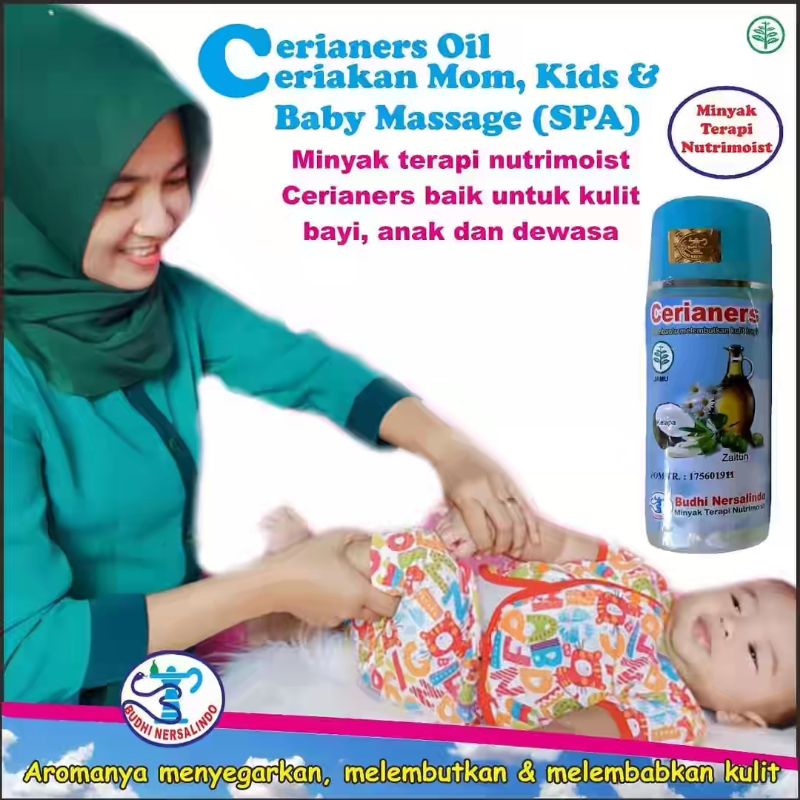 cerianers nutrimoist oil | minyak pijat bayi | budhi nersalindo