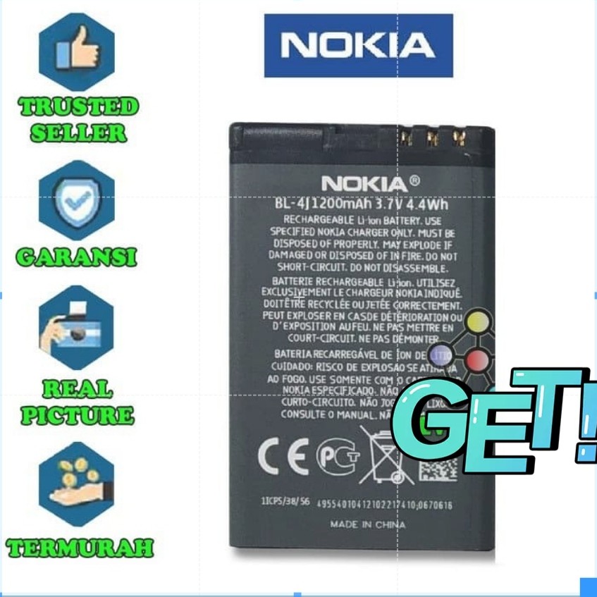 BATERAI NOKIA LUMIA 620 / BL-4J / BL 4J / BL4J / C6 / 600 ORIGINAL