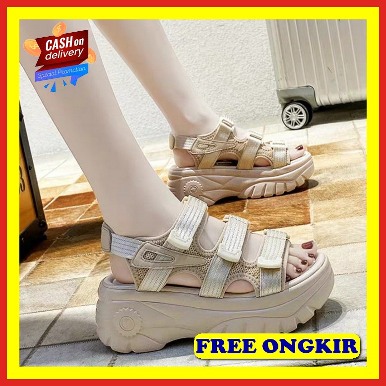 Weges Remaja Casual Sandal Pesta Remaja Wajes Wanita Terbaru Sepatu Wedges Kekinian Weges Import Sen