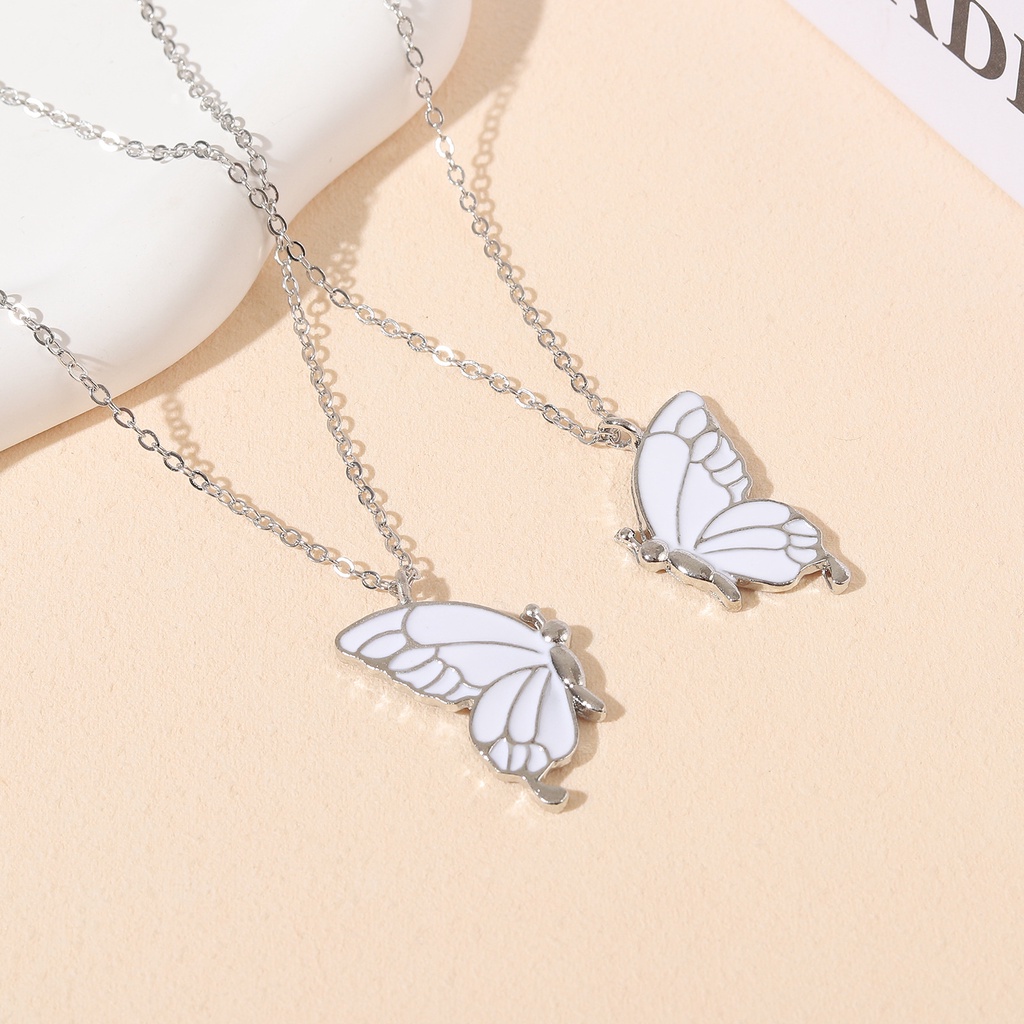 Kalung Rantai Choker Liontin Butterfly Gaya Vintage Korea Untuk Wanita