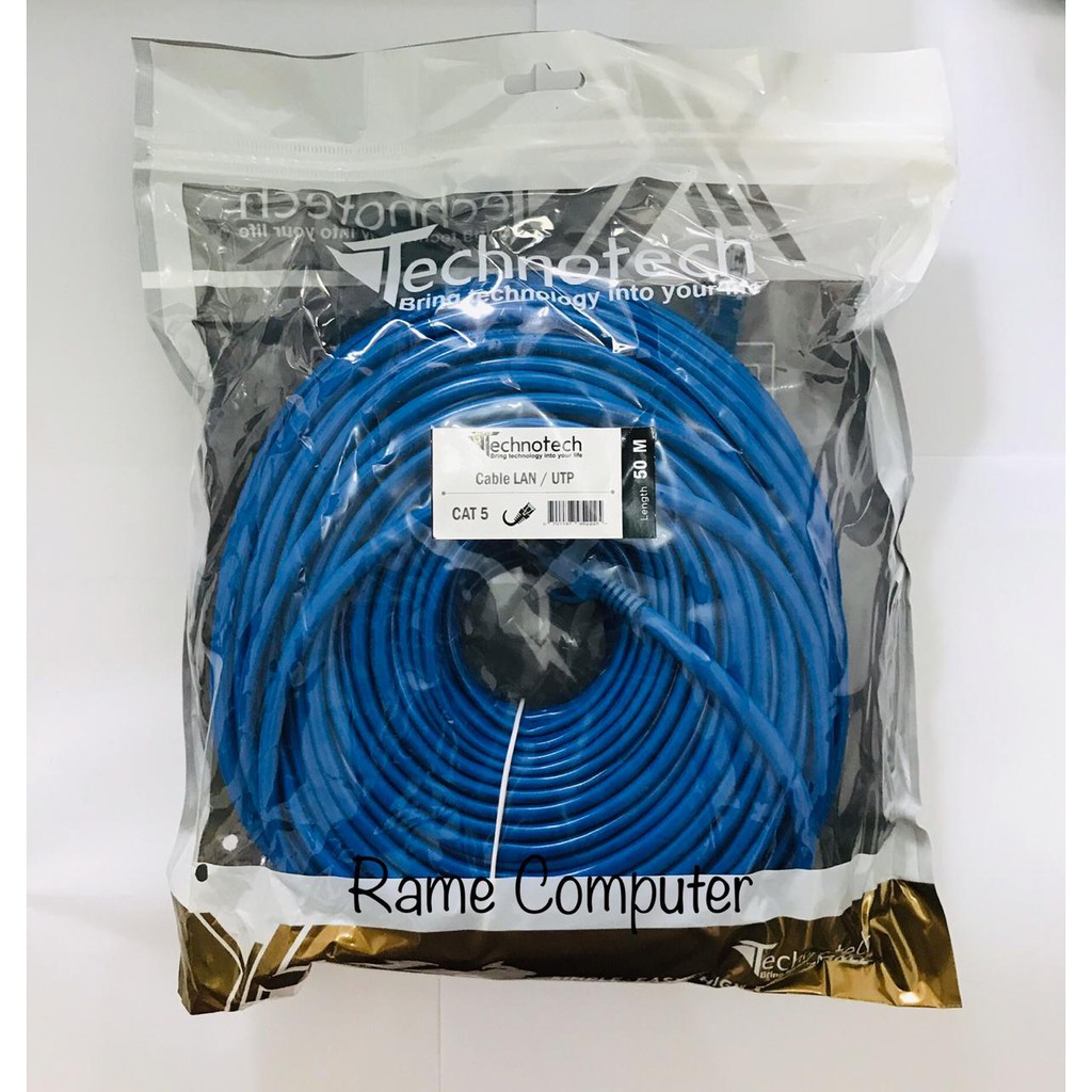 KABEL LAN 50m cat5e PATCH CORD UTP 50 meter  lengkap rj45 cat5